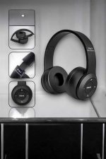 Kulak Üstü TF Kart ve AUX Destekli Ergonomik Bluetooth Kulaklık - Görsel 5