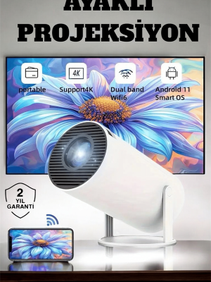 130 İnç Geniş Ekran ve 4K Destekli Full HD Projeksiyon Cihazı
