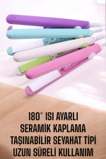 180°C Isı ve Uzun Süre Kalıcı Düzlük Sağlayan Mini Saç Düzleştirici - Görsel 3