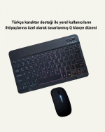Türkçe Q Klavye Düzenli RGB Kablosuz Klavye Mouse Set - Görsel 2