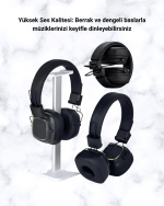 Kablosuz RGB Işıklı Katlanabilir Bluetooth Kulak Üstü Kulaklık - Görsel 3