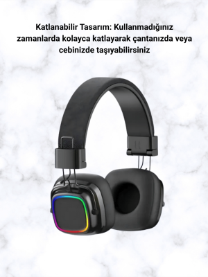 Yüksek Ses Kaliteli Kablosuz Kulak Üstü Kulaklık – BT 5.3