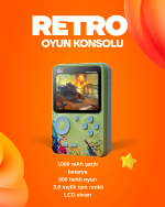 500 Oyun Hafızalı G5 Game Box – Renkli LCD Ekranlı - Görsel 5