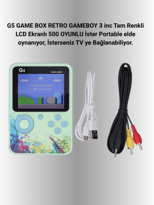 3 İnç Renkli Ekranlı Taşınabilir El Konsolu – G5 Modeli