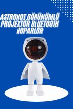Astronot Işık Projektörü Gökkuşağı Projeksiyon Gece Lambası Hediyelik - Görsel 5