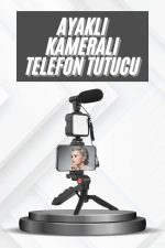 Telefon Tutucu Mikrofonlu Işıklı Youtuber Video Kayıt - Görsel 5