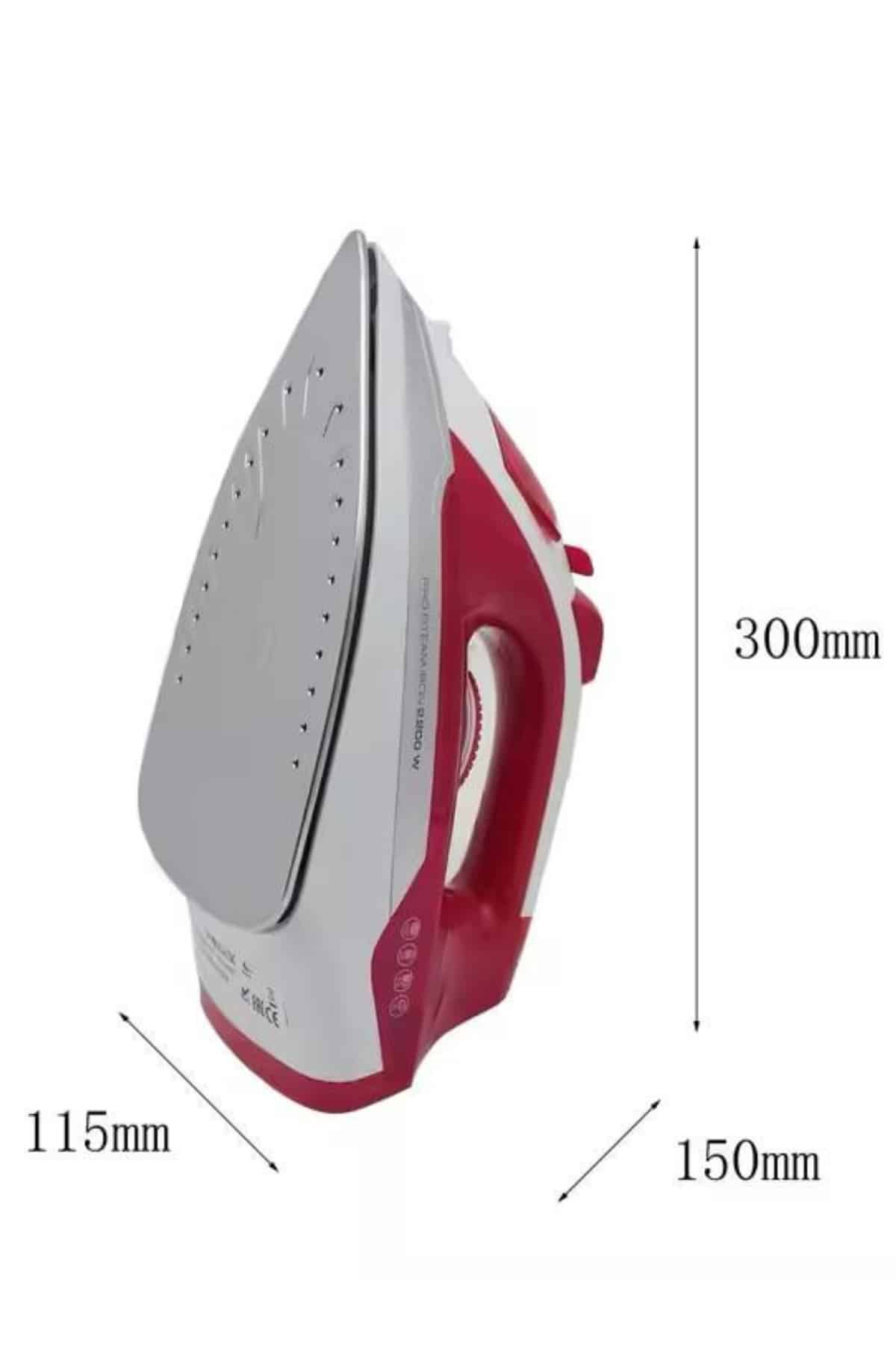 1214544_7-235.jpg Seramik Tabanlı Kırmızı 2200 Watt Şok Buharlı Ütü - Görsel 1