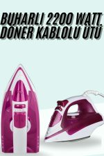 Buharlı Ütü 2200 Watt Seramik Tabanlı Taşınabilir Kablolu Ütü - Görsel 5