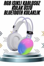 Kablosuz Bluetooth Kulaklık RGB Işıklı Kulak Üstü 5.3 Bluetooth Bağlantılı - Görsel 5