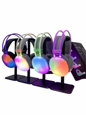 RGB Işıklı Yüksek Ses Kaliteli Kablosuz Kulak Üstü Bluetooth Kulaklık