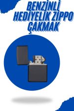 Siyah Kutulu Metal Çakmak Benzinli Hediyelik Eşya - Görsel 5