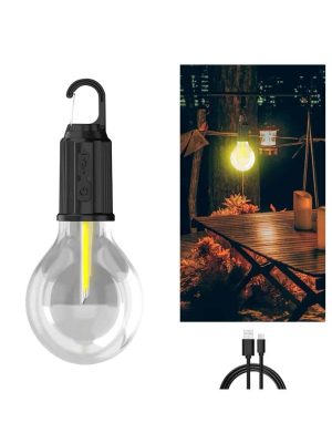 3 Farklı Mod LED'li Şarjlı Asma Kancalı Kamp Lambası Taşınabilir Ampul