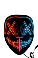 Hallowen Parti Maskesi Neon Led Işıklı Maske 3 Modlu Cadılar Bayramı Maskesi - Görsel 4