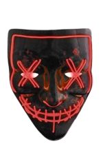 Hallowen Parti Maskesi Neon Led Işıklı Maske 3 Modlu Cadılar Bayramı Maskesi - Görsel 2