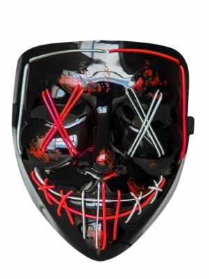 Işıklı Led Maske Parti Eğlence Maskesi Hallowen Neon Maske