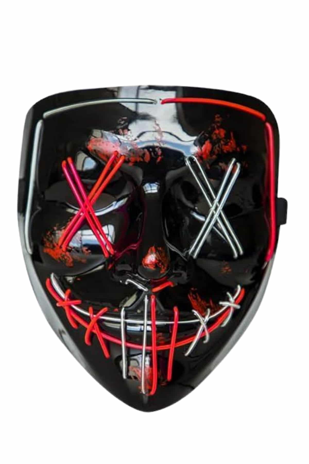 1214632_2-216.jpg Işıklı Led Maske Parti Eğlence Maskesi Hallowen Neon Maske - Görsel 1