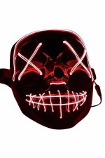 Işıklı Led Maske Parti Eğlence Maskesi Hallowen Neon Maske - Görsel 4