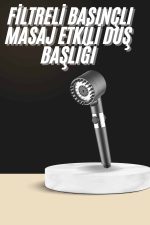 Duş Başlığı Profesyonel Masaj Başlıklı 3 Modlu Yeni Nesil Masaj Uçlu Su Tasarruflu - Görsel 5