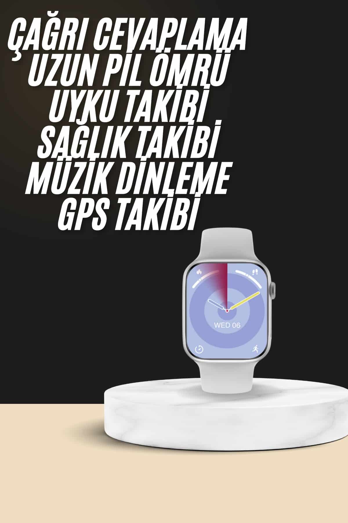 1214663_7-207.jpg WATCH9 MAX Akıllı Saat Kulaklık Hediyeli Uyku ve Sağlık Takibi Yapabilen Uzun Ömürlü - Görsel 1