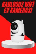Baby Kamera Kablosuz 720P Beyaz 360 Derece Wifi Kamera Full HD 1080p - Görsel 5