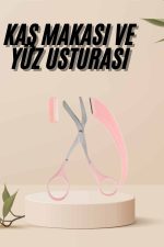 Kavisli Kaş Kirpik Düzeltici Bıyık Alma Taraklı Kaş Makası Yüz Bakım Seti Makas - Görsel 5