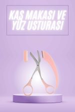 Taraklı Kaş Makası ve Ustura Seti Kaş Düzeltme Makası Kaş Bıyık Alma Aleti - Görsel 5