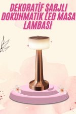 Dekoratif Masa Lambası Dokunmatik Renk Değiştirebilen Gece Lambası - Görsel 5