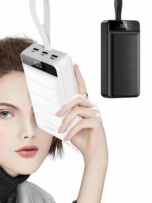 50.000 Mah Powerbank Turbo Hızlı Led Göstergeli Android İOS Uyumlu Taşınabilir Askılı