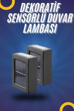 Yeni Model Solar Çift Taraflı Duvar Lambası Dekoratif Duvar Lambası - Görsel 5