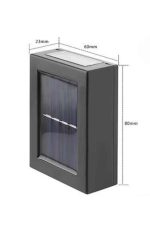 Yeni Model Solar Çift Taraflı Duvar Lambası Dekoratif Duvar Lambası - Görsel 3