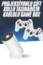 4K Wireless Çift Kollu Kumandalı Oyun Projeksiyonu Retro Video Oyunu - Görsel 5