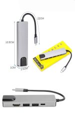 Usb Type-c Hub Dönüştürücü Çevirici Çoklayıcı Macbook Çevirici 8 Portlu - Görsel 3