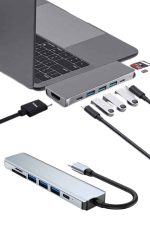 Usb Type-c Hub Dönüştürücü Çevirici Çoklayıcı Macbook Çevirici 8 Portlu - Görsel 4