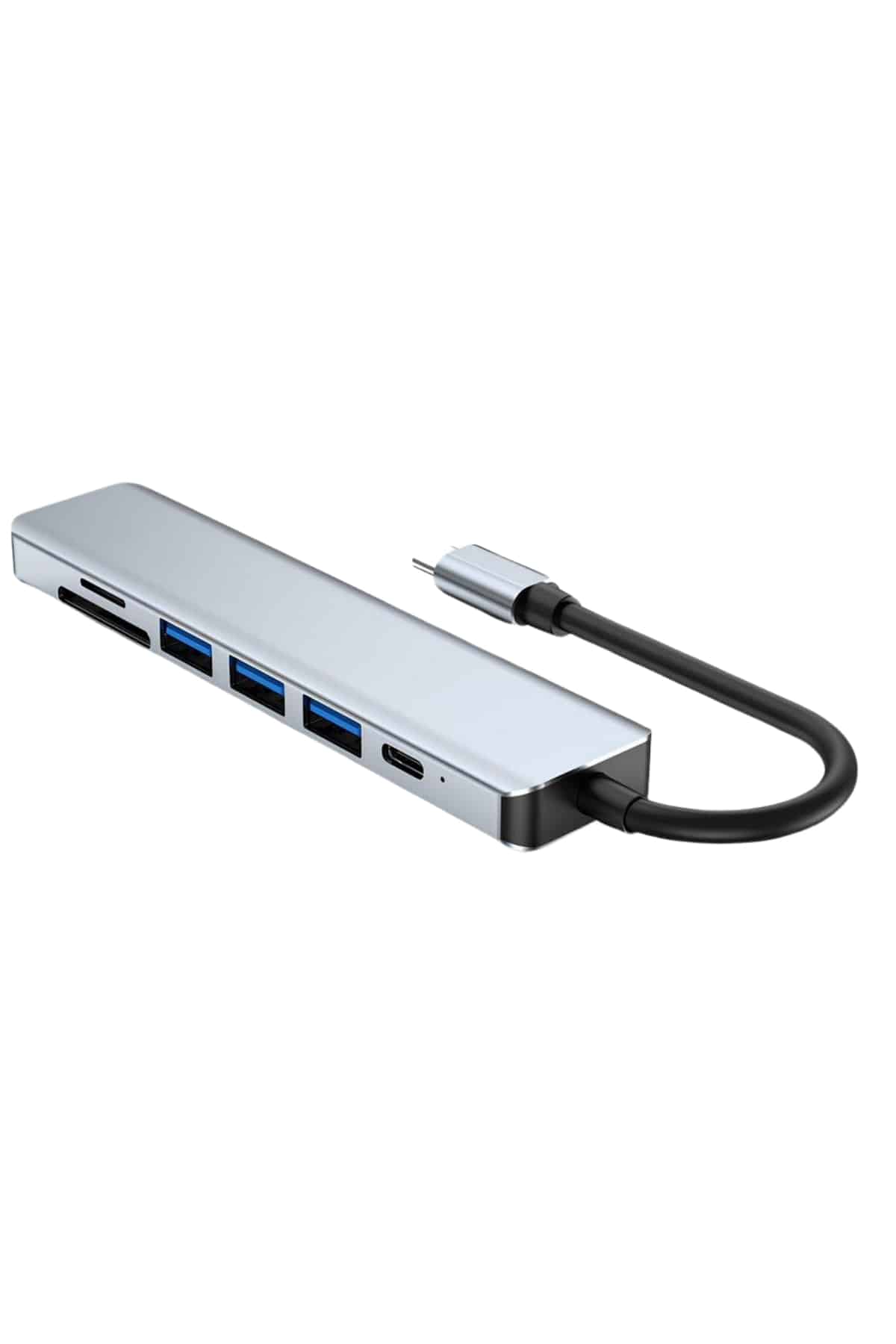 1214768_2-167.jpg 8 Portlu Macbook Çevirici Type C Hub SD TF USB Çoğaltıcı Ethernet - Görsel 1