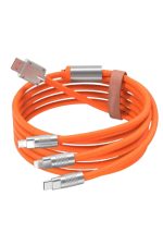 Çoklu Şarj Kablosu USB Type-C İOS Uyumlu 120W Hızlı Şarj Kablosu - Görsel 2