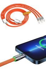 Çoklu Şarj Kablosu USB Type-C İOS Uyumlu 120W Hızlı Şarj Kablosu - Görsel 3