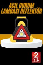 Reflektör Işıklı Ikaz Lambası Şarjlı Çok Fonksiyonlu Işıklı Üçgen Reflektör - Görsel 5