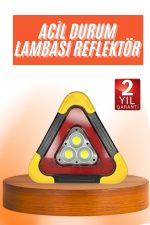 Reflektör Güneş Enerjili Taşınabilir Portatif Acil Güvenlik Işığı Araba Acil Uyarı Işığı - Görsel 5
