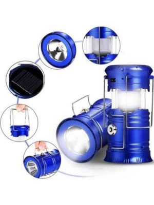 Kamp Lambası Solar Şarjlı Kızaklı Kamp Feneri Led Lamba Işıldak