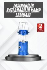 Kamp Lambası Güneş Enerjili Led Lamba Işıldak Şarjlı Powerbank Özellikli - Görsel 5