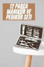 Tırnak Bakım Seti Tırnak Düzeltme Batık 12 Parça Çanta Tipi Manikür Pedikür - Görsel 5