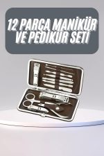12 Parça Manikür Pedikür Seti Tırnak Bakımı Nasır Temizleme El Ayak Bakımı - Görsel 5