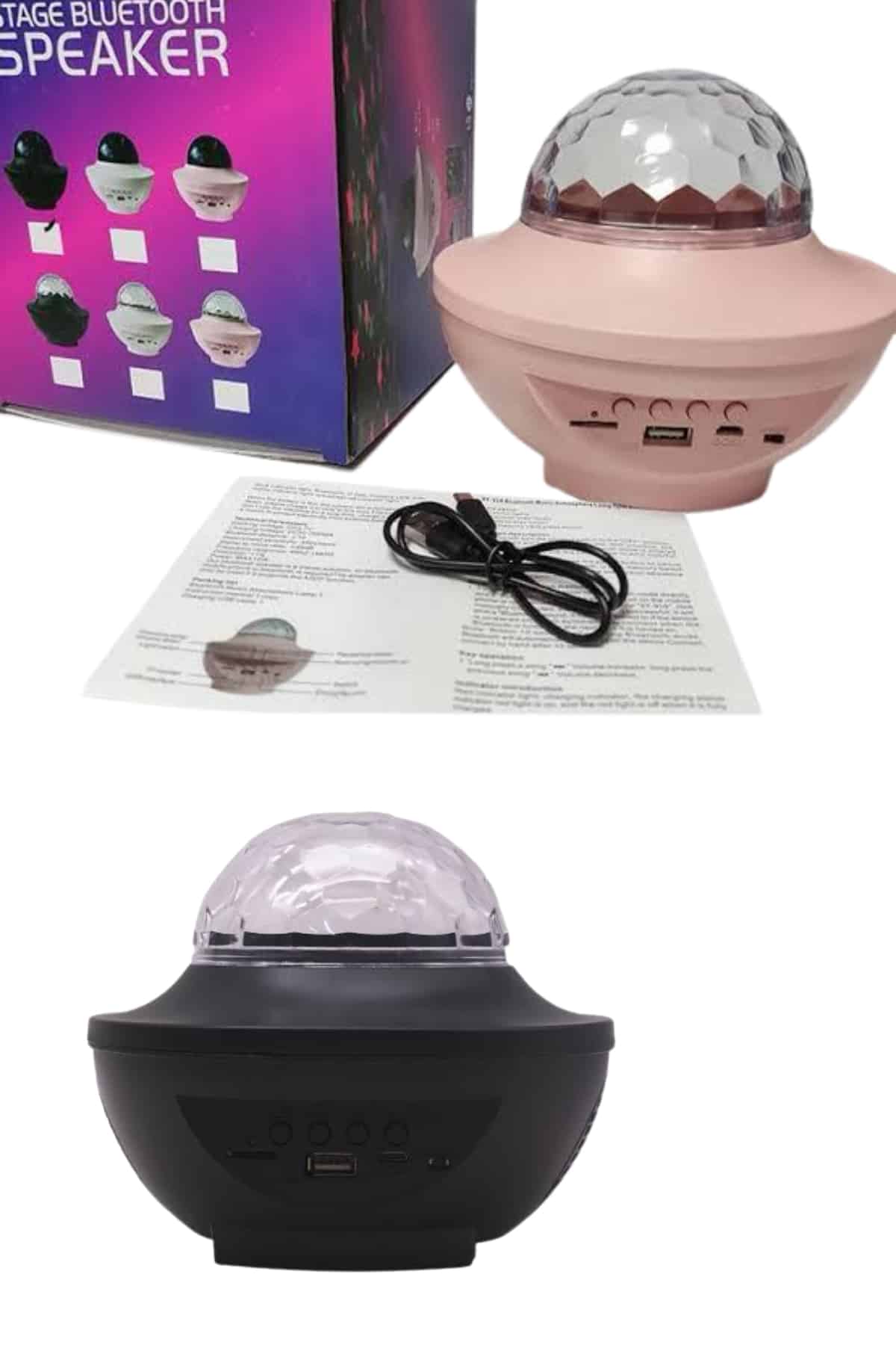 1214826_12-144.jpg Dönen Işıklı Disko Topu Projektör Müzik Çalarlı Disco Speaker - Görsel 1