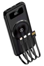 Kablosuz Çoklu Şarj Girişli 10.000 Mah Kablolu Powerbank Taşınabilir