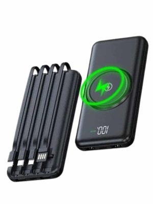 Wireless Powerbank 10000 Mah LED Ekranlı Dahili Kablolu Hızlı Şarj