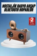 Gramafon Radyo Bluetooth Hoparlör Nostaljik Radyo FM Radyo - Görsel 5