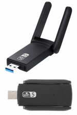 Mbps Wifi Alıcı Kablosuz Wifi Adaptörü Çift Band Çift Antenli - Görsel 3