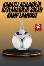 5 Kanatlı Bahçe Aydınlatma Led Askılı Solar Güneş Enerji Usb Sarjlı - Görsel 5