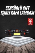 Kafa Lambası Çalışma Işığı Süper Parlak Mıknatıslı Lityum Lion Pilli - Görsel 5