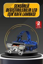 Kafa Lambası 800 Lümen 4 Mod Yüksek Işık Flaşörlü Şarjlı Led Lamba - Görsel 5